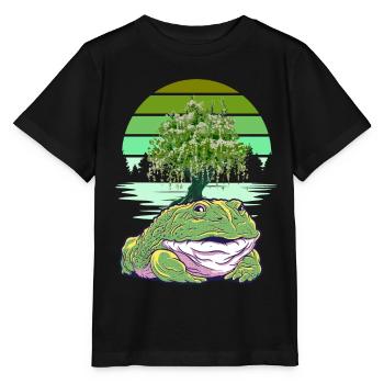 Grenouille Grenouilles Crapauds Crapauds - T-shirt bio MINI CREATOR Stanley/Stella Enfant - noir - Devant - Mikhail (115cm)
