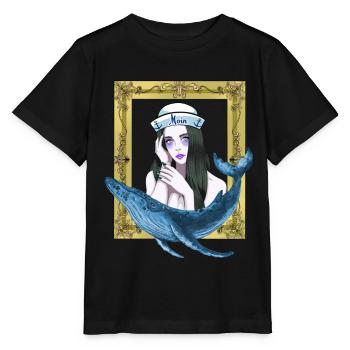 Matrosen Matrose Seefahrt Fisch Fische Seemänner - Stanley/Stella Kinder T-Shirt MINI CREATOR  - Schwarz - Vorne - Mikhail (115cm)
