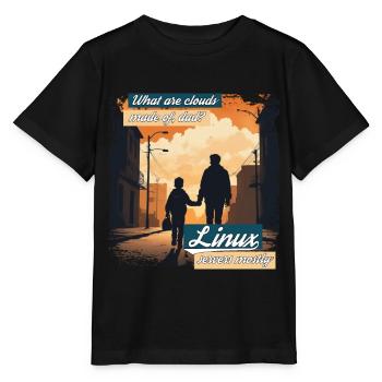 Cloud Wolken Linux Server Admin Nerd Witz - Stanley/Stella Kinder T-Shirt MINI CREATOR  - Schwarz - Vorne - Mikhail (115cm)