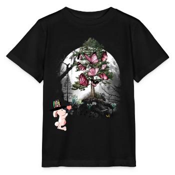 Lapin Forêt Habitants de la forêt Papillons - T-shirt bio MINI CREATOR Stanley/Stella Enfant - noir - Devant - Mikhail (115cm)