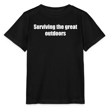 Camping - Survivre au grand air - T-shirt bio MINI CREATOR Stanley/Stella Enfant - noir - Devant - Mikhail (115cm)
