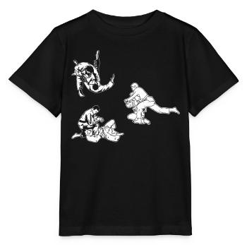 Judo fighter Judo Silhouette Judo - Stanley/Stella MINI CREATOR Kids’ T-Shirt - black - Front - Mikhail (115cm)