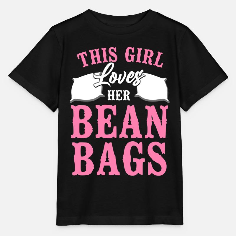Joueur de sac de haricots de l’équipe Cornhole - T-shirt bio MINI CREATOR Stanley/Stella Enfant - noir
