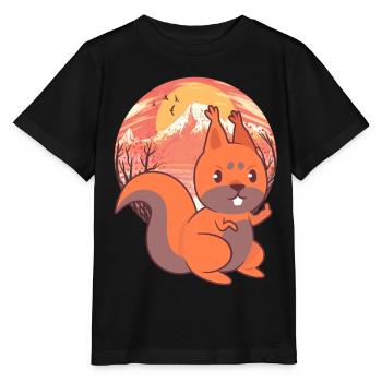 Enfant écureuil enfants - T-shirt bio MINI CREATOR Stanley/Stella Enfant - noir - Devant - Mikhail (115cm)