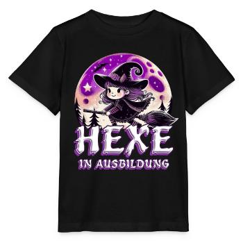 Hexe in Ausbildung Hexenbexen - Stanley/Stella Kinder T-Shirt MINI CREATOR  - Schwarz - Vorne - Mikhail (115cm)