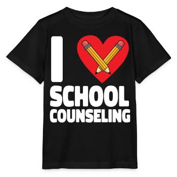 School Counselor Heart I (Heart) - Stanley/Stella Kinder T-Shirt MINI CREATOR  - Schwarz - Vorne - Mikhail (115cm)
