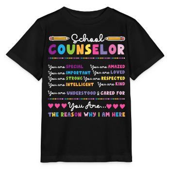 Conseiller scolaire Conseiller scolaire - T-shirt bio MINI CREATOR Stanley/Stella Enfant - noir - Devant - Mikhail (115cm)