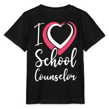 School Counselor Heart I (Heart) - Stanley/Stella Kinder T-Shirt MINI CREATOR  - Schwarz - Vorne - Mikhail (115cm)