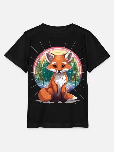 Fuchs Füchse Füchsin - Stanley/Stella Kinder T-Shirt MINI CREATOR - Schwarz