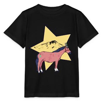 Cheval Chevaux Wild West Western Western Cheval - T-shirt bio MINI CREATOR Stanley/Stella Enfant - noir - Devant - Mikhail (115cm)