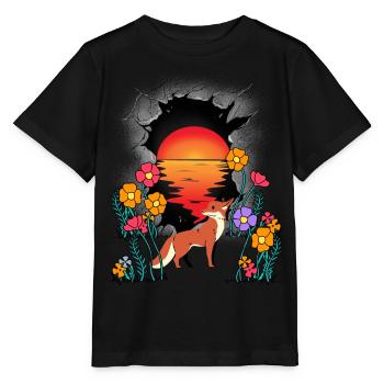 Nature Renard Renards Conte de fées Conte de fées Personnage Enfants - T-shirt bio MINI CREATOR Stanley/Stella Enfant - noir - Devant - Mikhail (115cm)