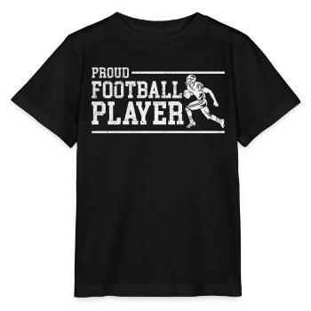 American Football Game - Proud Football Player - Stanley/Stella MINI CREATOR Kids’ T-Shirt - black - Front - Mikhail (115cm)