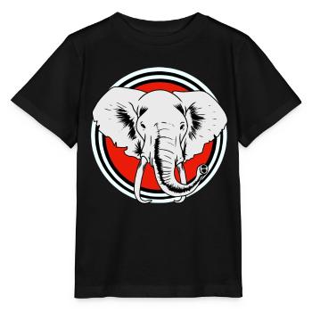 Éléphant Éléphant - T-shirt bio MINI CREATOR Stanley/Stella Enfant - noir - Devant - Mikhail (115cm)