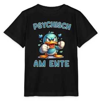 Psychisch am Ente - Psychisch am Ente - Stanley/Stella Kinder T-Shirt MINI CREATOR  - Schwarz - Vorne - Mikhail (115cm)