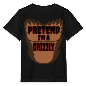 Pretend I'm a Grizzly- Lustiges Grizzly Kostüm - Stanley/Stella Kinder T-Shirt MINI CREATOR  - Schwarz - Vorne - Mikhail (115cm)