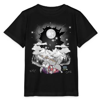 Hase Mountaineering Mountains Mountaineers Mountains Tyroleans - Stanley/Stella MINI CREATOR Kids’ T-Shirt - black - Front - Mikhail (115cm)