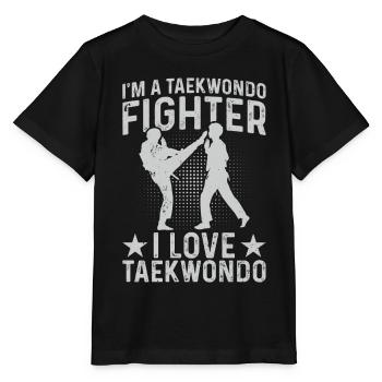 Je suis un combattant de taekwondo - T-shirt bio MINI CREATOR Stanley/Stella Enfant - noir - Devant - Mikhail (115cm)