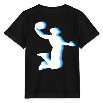 Basketball Tshirt B-Ball Dunking Rebound Spieler - Stanley/Stella Kinder T-Shirt MINI CREATOR  - Schwarz - Vorne - Mikhail (115cm)