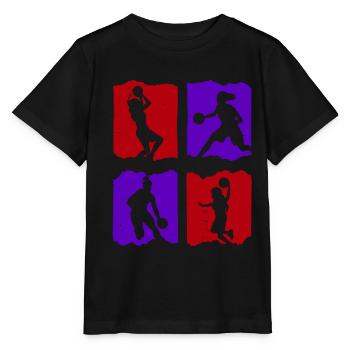 Basketball Tshirt B-Ball Dunking Rebound Spieler - Stanley/Stella Kinder T-Shirt MINI CREATOR  - Schwarz - Vorne - Mikhail (115cm)