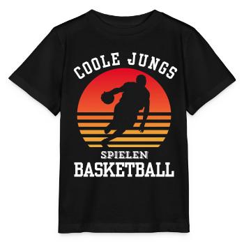 Basketball Tshirt B-Ball Dunking Rebound Spieler - Stanley/Stella Kinder T-Shirt MINI CREATOR  - Schwarz - Vorne - Mikhail (115cm)