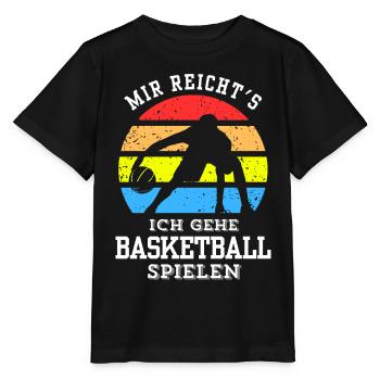 Basketball Tshirt B-Ball Dunking Rebound Spieler - Stanley/Stella Kinder T-Shirt MINI CREATOR  - Schwarz - Vorne - Mikhail (115cm)