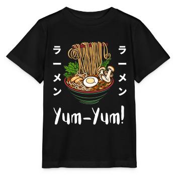 Nouilles Ramen Chibi Asia Nouilles Soupe de nouilles Anime - T-shirt bio MINI CREATOR Stanley/Stella Enfant - noir - Devant - Mikhail (115cm)