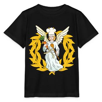 Kochkunst Christmas Engel Weihnachten Gemüse Küche - Stanley/Stella Kinder T-Shirt MINI CREATOR  - Schwarz - Vorne - Mikhail (115cm)
