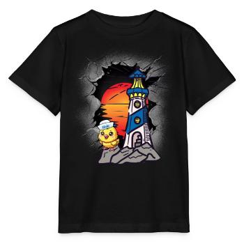Leuchtturm Matrose Seemann Küken Seefahrer Küste - Stanley/Stella Kinder T-Shirt MINI CREATOR  - Schwarz - Vorne - Mikhail (115cm)