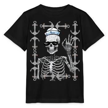 maritime Halloween sailor Moin sailor sailor - Stanley/Stella MINI CREATOR Kids’ T-Shirt - black - Front - Mikhail (115cm)