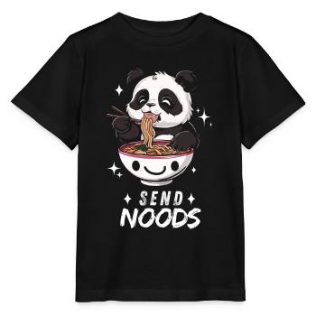 Panda Ramen Nouilles Chibi Asia Soupe de nouilles Anime - T-shirt bio MINI CREATOR Stanley/Stella Enfant - noir - Devant - Mikhail (115cm)