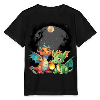 dragon mystique dragon conte de fées personnage de conte de fées - T-shirt bio MINI CREATOR Stanley/Stella Enfant - noir - Devant - Mikhail (115cm)