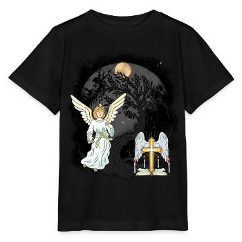 Mystisch Engel Kreuz Kreuze Kruzifix spirituell - Stanley/Stella Kinder T-Shirt MINI CREATOR  - Schwarz - Vorne - Mikhail (115cm)