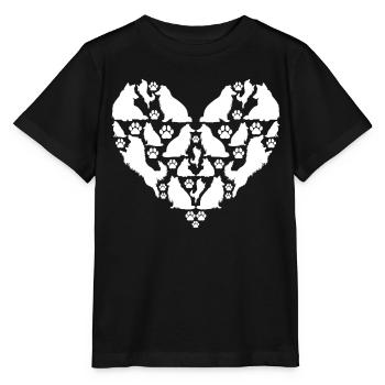 Rough Collie Heart Rough Collie Silhouettes - Stanley/Stella MINI CREATOR Kids’ T-Shirt - black - Front - Mikhail (115cm)