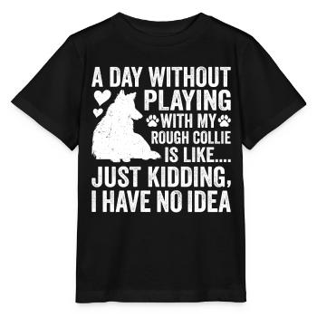 Rough Collie Dog Funny Rough Collie Quotes - Stanley/Stella MINI CREATOR Kids’ T-Shirt - black - Front - Mikhail (115cm)