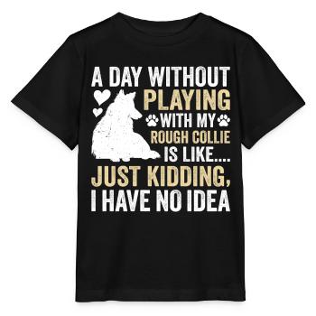 Rough Collie Dog Funny Rough Collie Saying - Stanley/Stella MINI CREATOR Kids’ T-Shirt - black - Front - Mikhail (115cm)