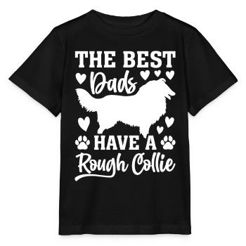 The best dads have a Rough Collie - Rough Collie D - Stanley/Stella MINI CREATOR Kids’ T-Shirt - black - Front - Mikhail (115cm)