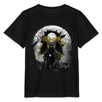 mystique halloween fantôme - T-shirt bio MINI CREATOR Stanley/Stella Enfant - noir - Devant - Mikhail (115cm)