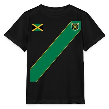 Jamaica Jamaika Rasta Raggea Rastafari Flagge - Stanley/Stella Kinder T-Shirt MINI CREATOR  - Schwarz - Vorne - Mikhail (115cm)