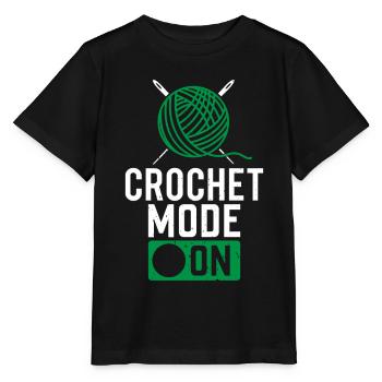 Mode crochet activé - Crochet crochet - T-shirt bio MINI CREATOR Stanley/Stella Enfant - noir - Devant - Mikhail (115cm)