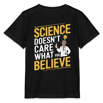 La science ne se soucie pas de ce que vous croyez - Recherche - T-shirt bio MINI CREATOR Stanley/Stella Enfant - noir - Devant - Mikhail (115cm)