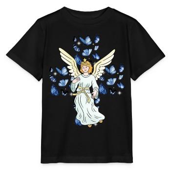 Ange Croix Crucifix Papillons Croix - T-shirt bio MINI CREATOR Stanley/Stella Enfant - noir - Devant - Mikhail (115cm)