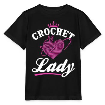 Crochet Fille Crochet Crochet - Crochet Lady - T-shirt bio MINI CREATOR Stanley/Stella Enfant - noir - Devant - Mikhail (115cm)