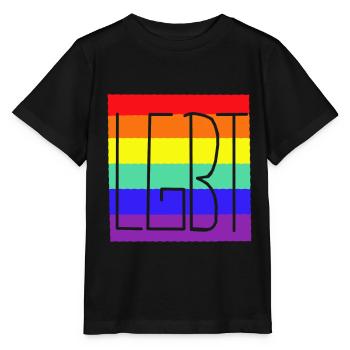 LGBT Regenbogenfahne Gay Pride - Stanley/Stella Kinder T-Shirt MINI CREATOR  - Schwarz - Vorne - Mikhail (115cm)