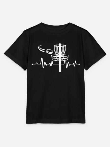 Disc Golfer Disc Golfing - Disc Golf Heartbeat - Stanley/Stella MINI CREATOR T-skjorte for barn - svart