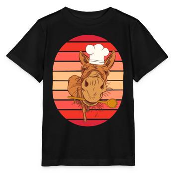 Koch Kochkunst Hobbykoch Gastgeber kochen Köche - Stanley/Stella Kinder T-Shirt MINI CREATOR  - Schwarz - Vorne - Mikhail (115cm)