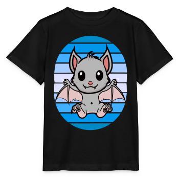Retro Bat Bats - Stanley/Stella MINI CREATOR Kids’ T-Shirt - black - Front - Mikhail (115cm)