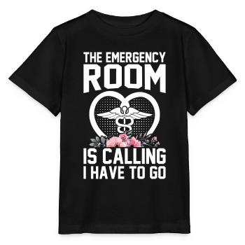 Infirmière Vie Infirmière Infirmière Infirmière Infirmière Urgentiste - T-shirt bio MINI CREATOR Stanley/Stella Enfant - noir - Devant - Mikhail (115cm)