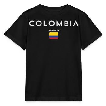 Flagge von Kolumbien, kolumbianischer Stolz - Stanley/Stella Kinder T-Shirt MINI CREATOR  - Schwarz - Vorne - Mikhail (115cm)