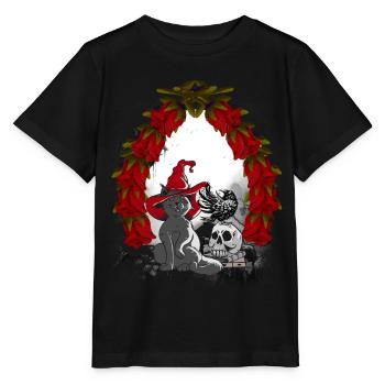 Mystique Conte de fées Conte de fées Personnage Chat de Noël - T-shirt bio MINI CREATOR Stanley/Stella Enfant - noir - Devant - Mikhail (115cm)