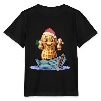 Erdnuss Seefahrer Nikolaus Weihnachtsmann Ahoi - Stanley/Stella Kinder T-Shirt MINI CREATOR  - Schwarz - Vorne - Mikhail (115cm)